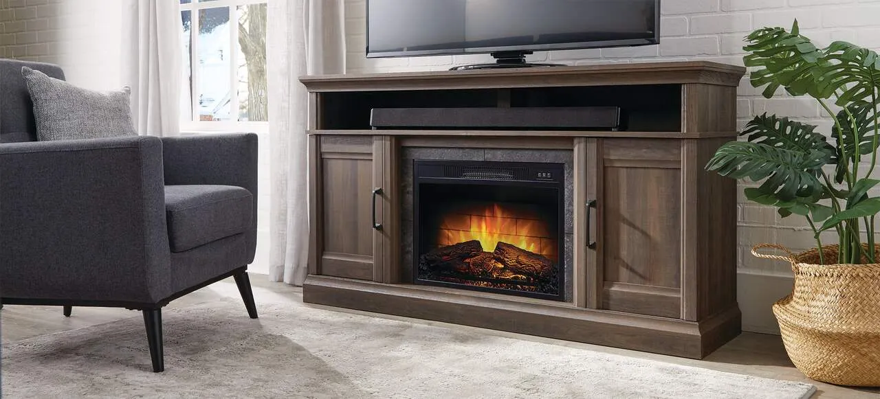 60 abbotsford media fireplace 2a Stylish TV Stands & Living Room Furniture