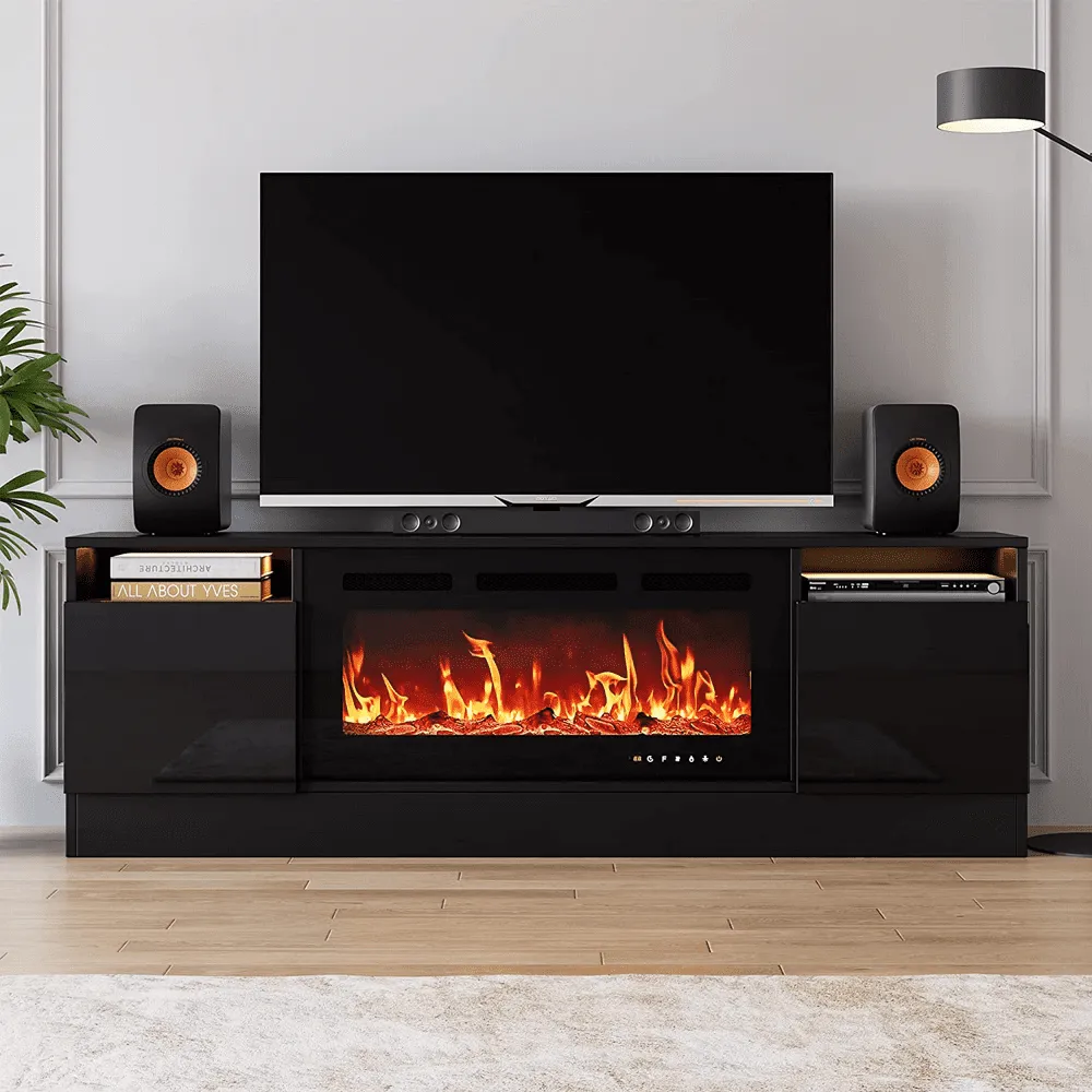 BROADFASHION 70 Fireplace TV Sta Stylish TV Stands & Living Room Furniture