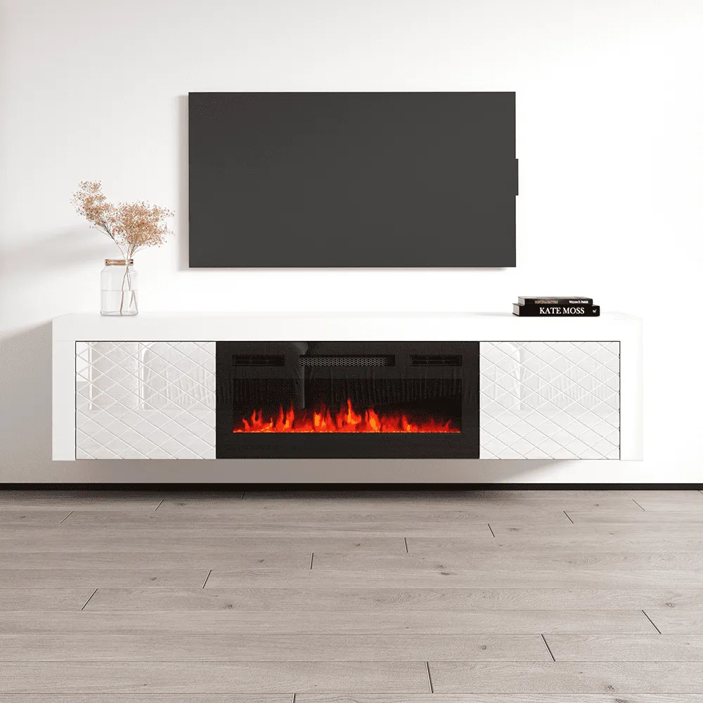 Dia BL EF Floating Fireplace TV Stylish TV Stands & Living Room Furniture